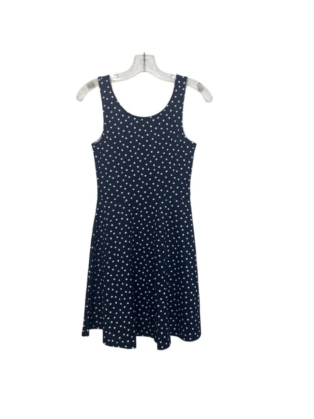H&M Divided Polka Dot Skater Dress Sleeveless Size 4 Blue White New  Casual